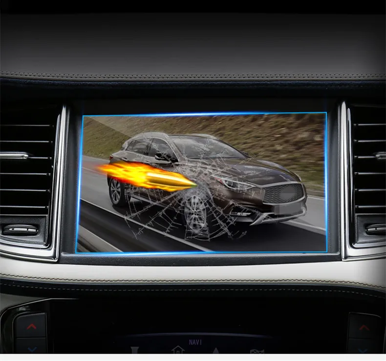 as picture Car styling Navigation Tempered Glass Screen Protector Steel Portective Interior decoration For infiniti qx50 - Цвет: as picture