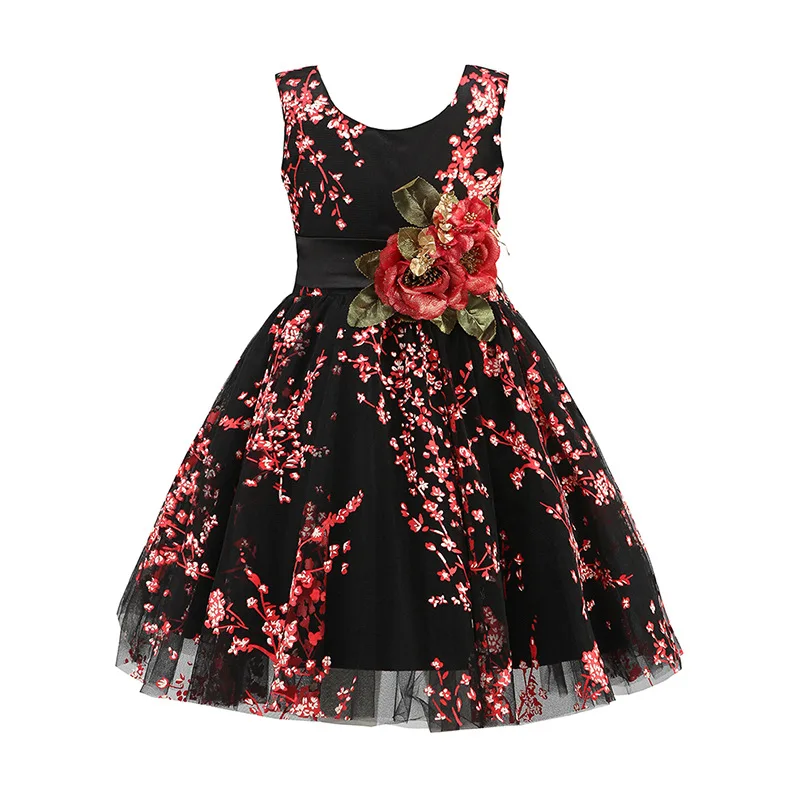 OBSHIPT Flower Girls Dress For Wedding Party Summer Kids Princess Dresses Toddler Clothing Children's Tutu | Детская одежда и