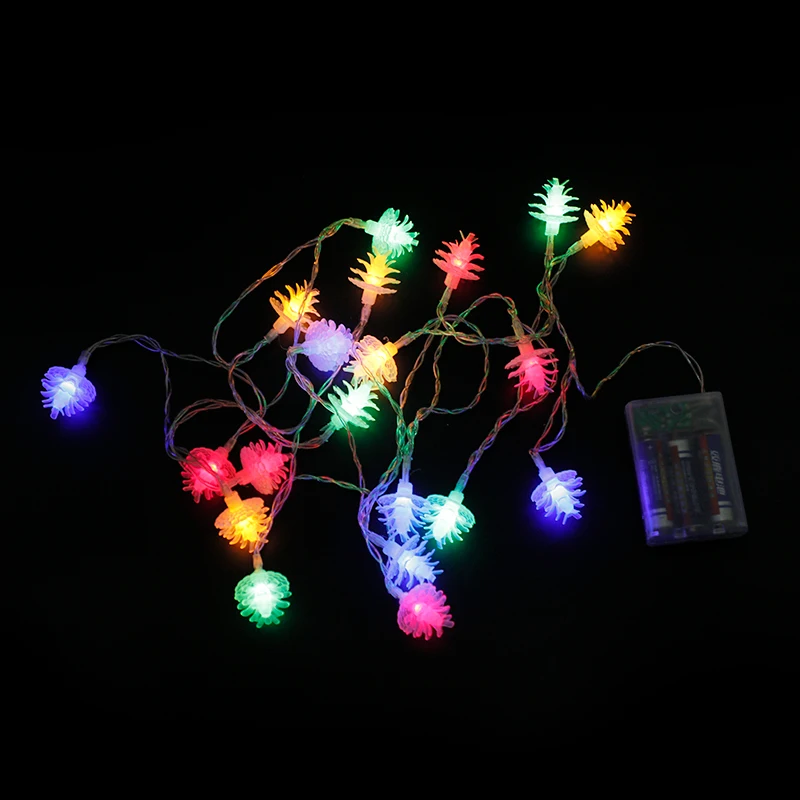 3 м 20 головок сосновый конус СВЕТОДИОДНАЯ Гирлянда для дерева рождественские