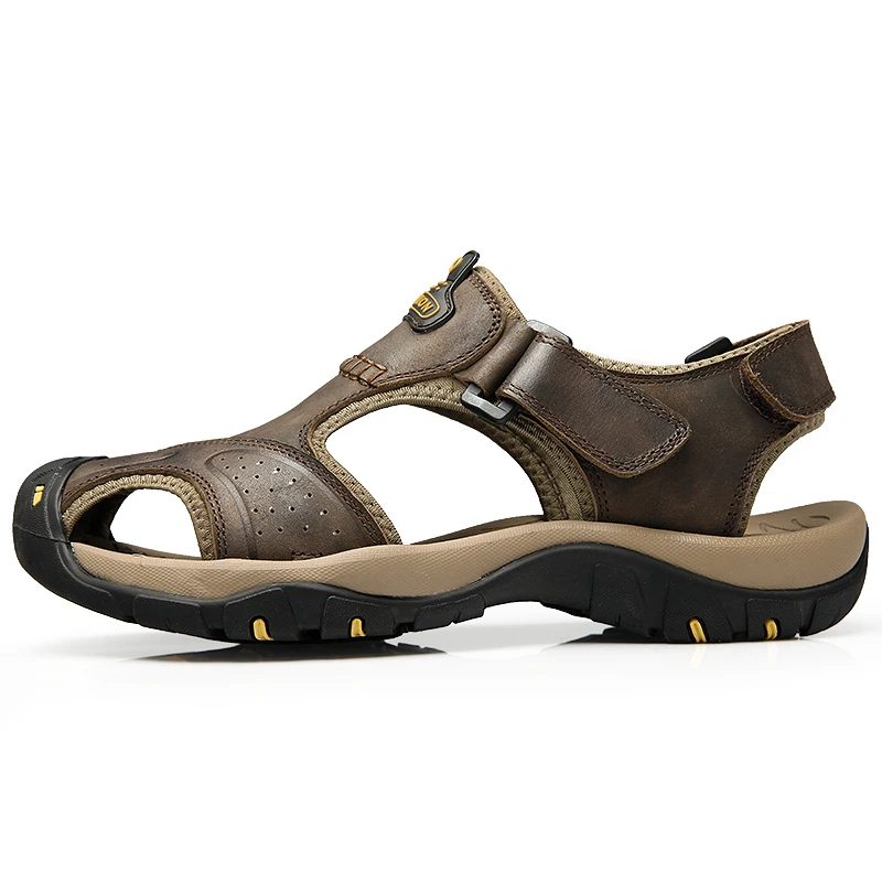 Мужские повседневные сандалии WOOY!YOOW пляжные туфли с носком модная прогулочная