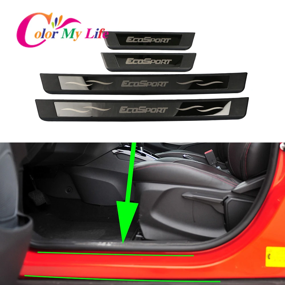 Накладка на порог автомобильной двери подходит для Ford Ecosport 2012 2013 2014 2015 2016 2017
