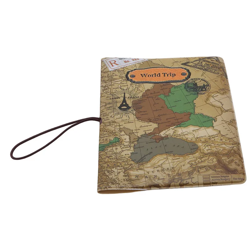 Новинка карта мира путешествия Обложка для паспорта мужчин ПВХ кожа сумка ID