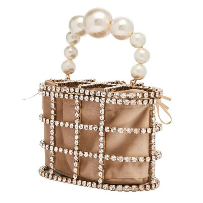 Роскошные бриллианты женская сумка модный дизайнерский клатч вечерняя бусины из