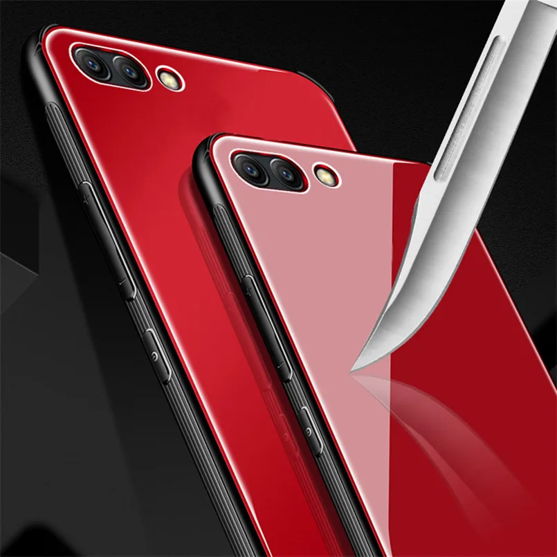 Чехол для Huawei Honor 10 роскошный тонкий глянцевый чехол из закаленного стекла с