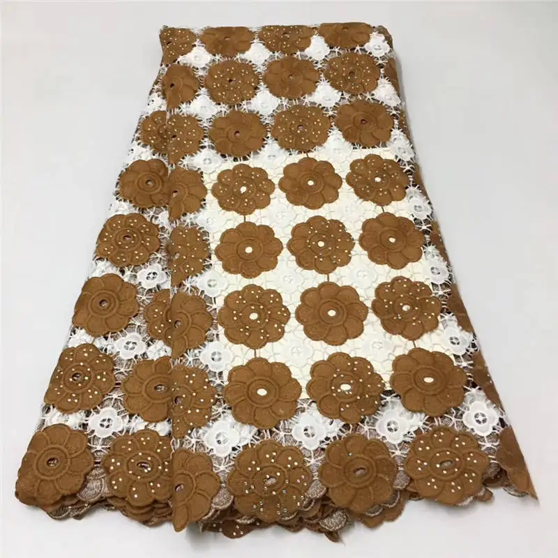 Французская кружевная ткань новейшая африканская с вышивкой сетчатая Тюлевая