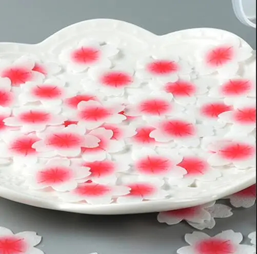 A Съедобная Вафля Бумажные цветы для торта Леденцы украшения olea comestible японский сакура торты украшения инструменты - Цвет: A