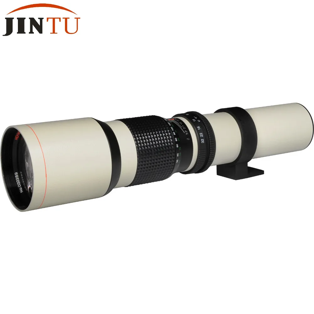 JINTU белый Мощность 500mm f/8,0 f8 телефото зум-объектив с ручной фокусировкой+ T-крепление для Sony NEX A58 3/A7/A7R A3000 A6000 A6500 HX300