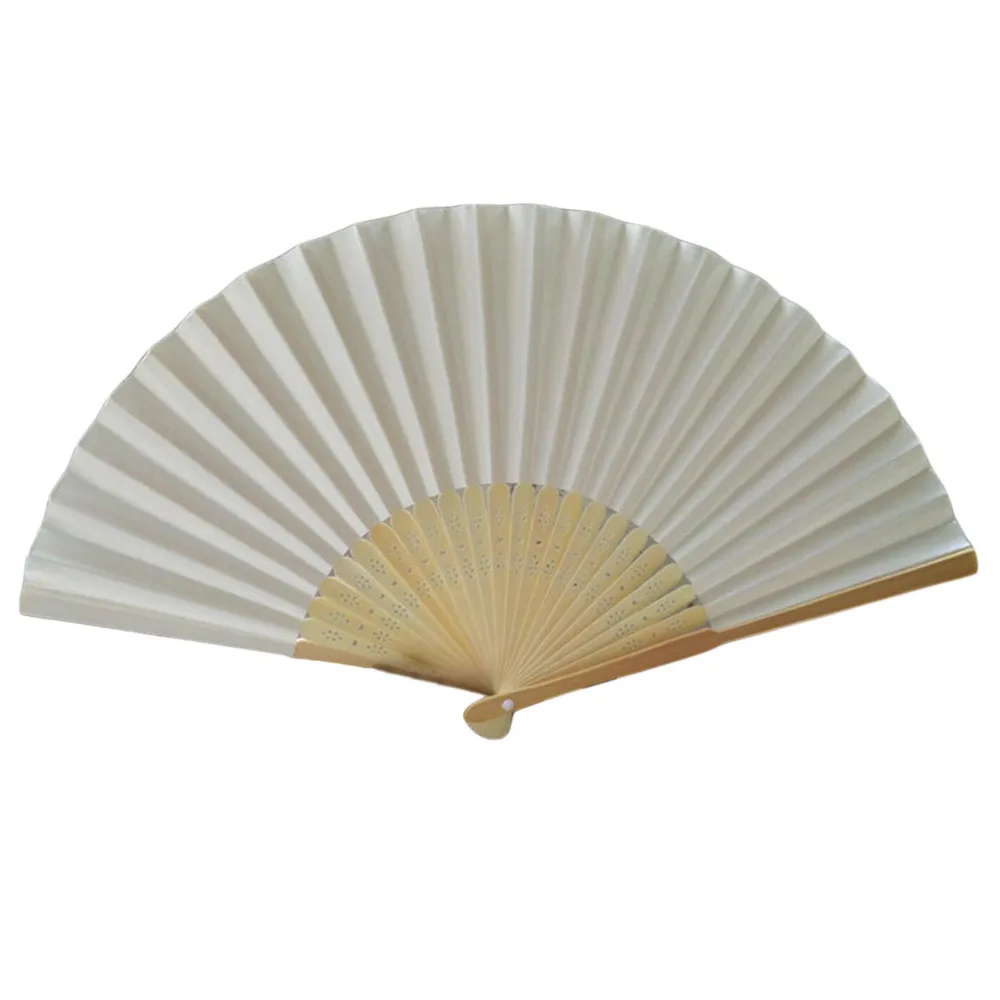 

5pcs Hand Held Fan Folding Paper Fan Summer Pattern Folding Dance Wedding Party Lace Silk Folding Hand Held Solid Color Fan