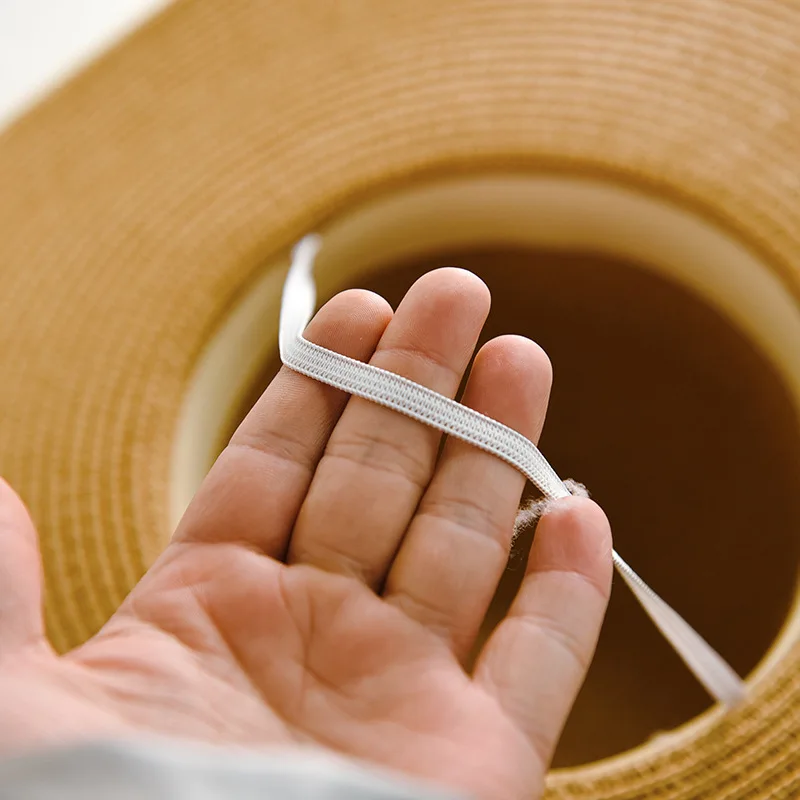 Женская соломенная шляпа однотонная Складная пляжная с жемчугом для путешествий