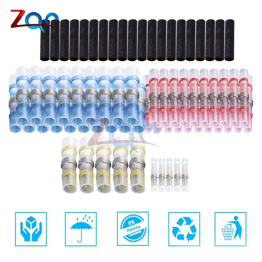 100 шт. термоусадочные клеммы для припоя|Терминалы| |