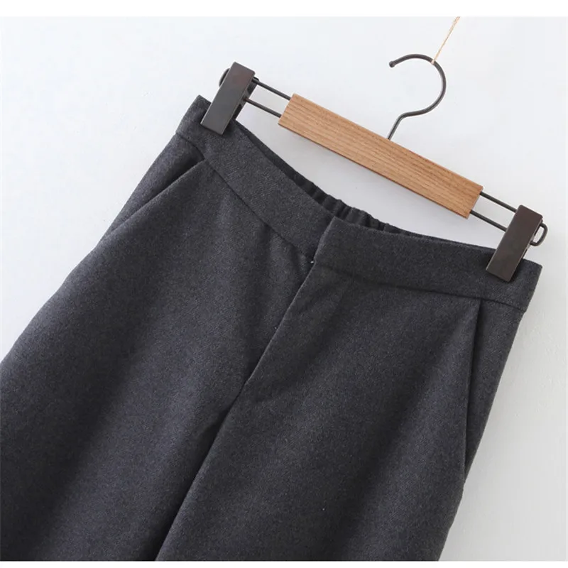 Новое поступление хлопковые зимние широкие брюки плотные для женщин Mujer Pantalon Femme