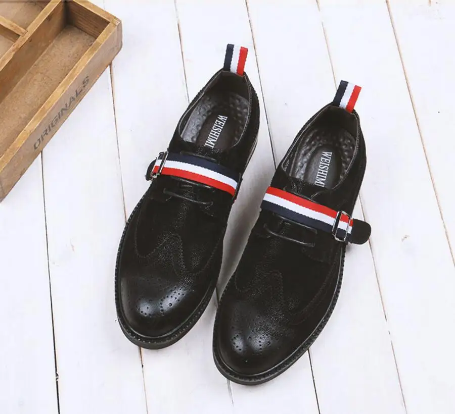 Г.; итальянская обувь; zapatillas; прозрачная официальная обувь; Мужские дышащие Туфли-оксфорды из натуральной кожи; обувь в деловом стиле - Цвет: Черный