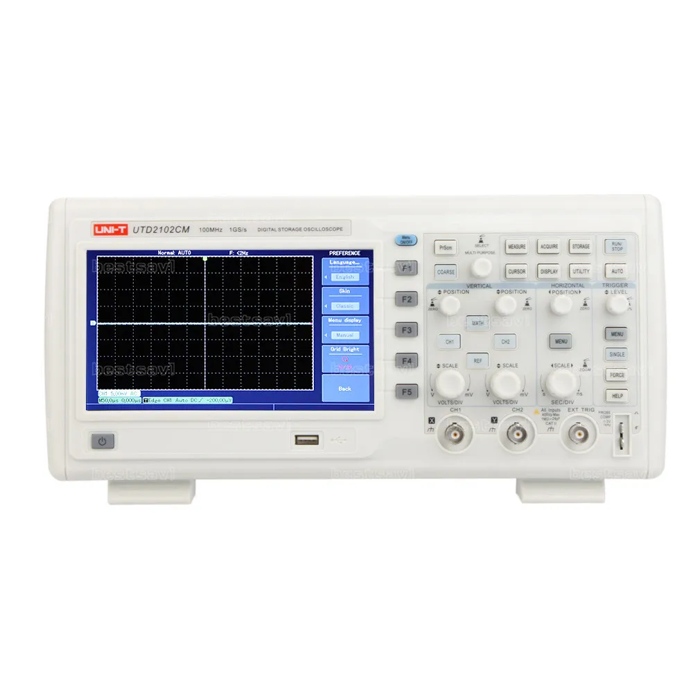 DHL UNI-T utd2102cm 100 мГц 1gs/s цифровой запоминающий Осциллографы DSO 7 &quotTFT ЖК-дисплей