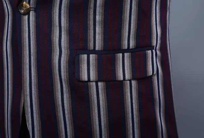 Женский свадебный блейзер в полоску облегающий Корейском стиле | Мужская одежда