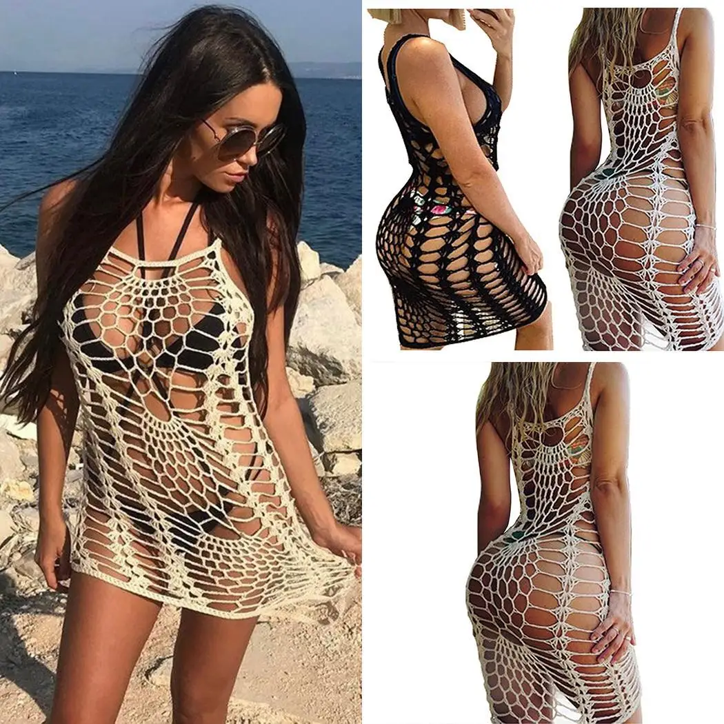 Новые модные женские пляжные открытые повседневные свободные длинные