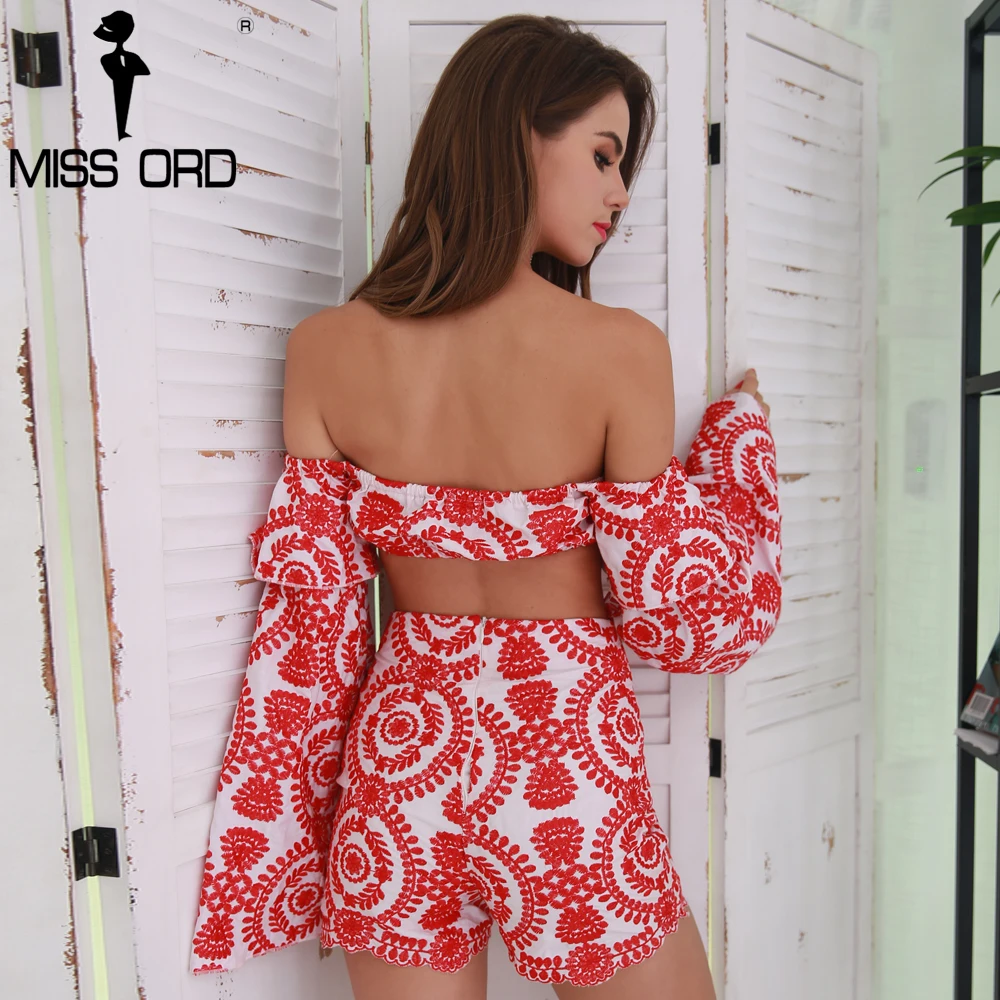 Женский комплект из двух предметов Missord с открытыми плечами и