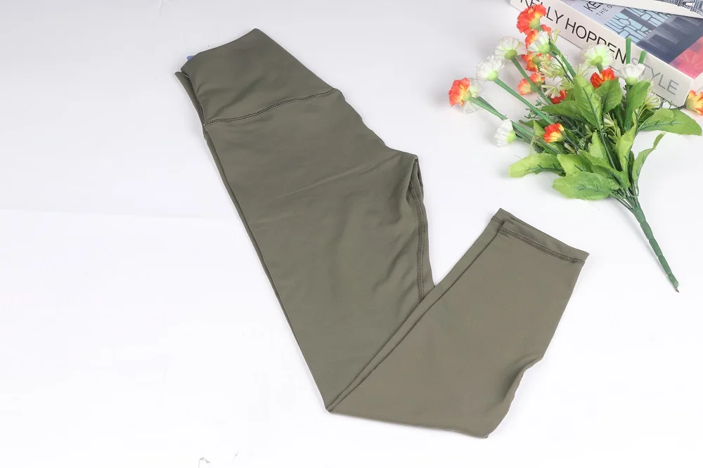 Olive NWT Eshtanga женские облегающие леггинсы Качественные Женские однотонные с эластичной резинкой на талии плотный материал высокое качество полная длина - Цвет: Olive