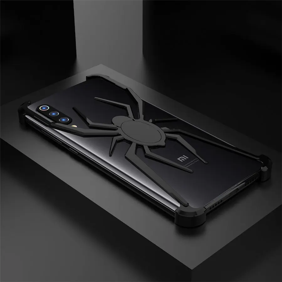Металлический бампер с пауком для Xiaomi mi 9, чехол для Xiaomi mi 9, чехол Xio mi 9, роскошный стильный противоударный чехол