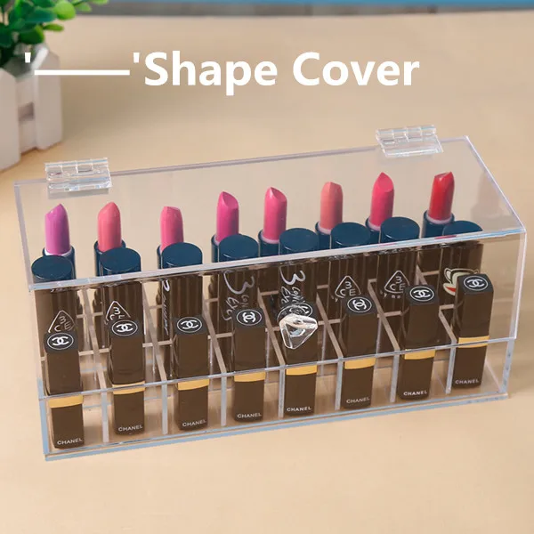 -Shape Cover 2 вида органайзер для губной помады с крышкой акриловая губная помада/Лак для ногтей/Органайзер для косметики коробка для хранения косметики для девочек/женщин - Цвет: -Shape Cover