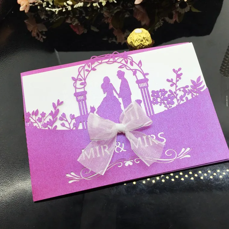 200 шт. пригласительные открытки для жениха и невесты с лазерной резкой | Дом сад