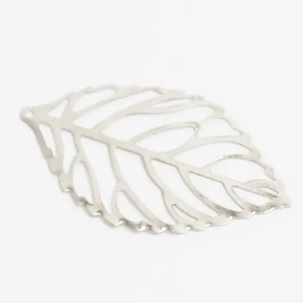 Silver DIY 50 шт. лист коннекторы «филигрань» металлические изделия, соединитель для изготовления ювелирных изделий серьги ювелирные аксессуары - Цвет: Silver