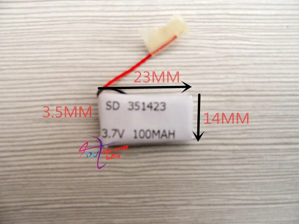 Лучшая батарея бренд 3,7 V полимерная литиевая батарея 351423 100MAH MP3 Электронная настольная гарнитура Bluetooth гарнитура