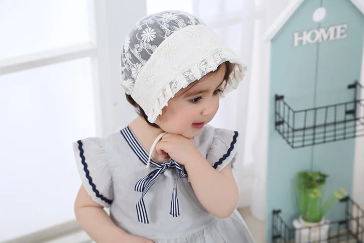 Bnaturalwell кружевной капор для маленьких девочек, реквизит для фотосессии, нордический винтажный узор, шапка для малышей, Ретро стиль, детская шапка для крещения, H824