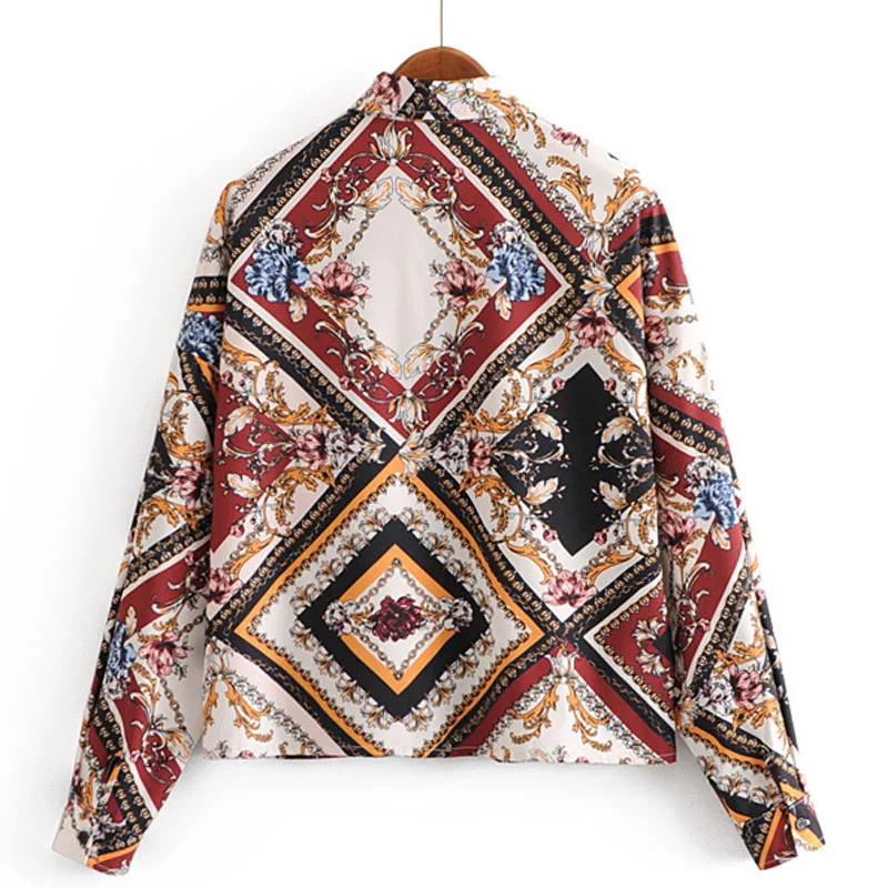 Morrowwind Women Bohemian Print Turn Down Collar Long Sleeve Blouse Shirt Blusas Feminino Casual Ladies Tops Button 2018 Autumn |
