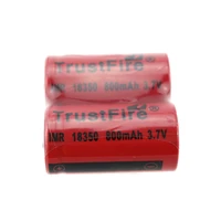 4pcslot trustfire imr 18350 3 7v 800mah rechargeable lithium battery li ion batteries for e cigarettes flashlights