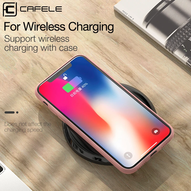 Cafele жидкий силикон чехол для iPhone 7 8 plus X Xs Max Xr простой сплошной цвет силиконовый |