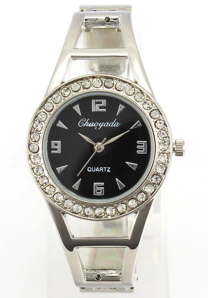 Роскошные женские Хрустальная запонка дамские часы трендовый браслет из