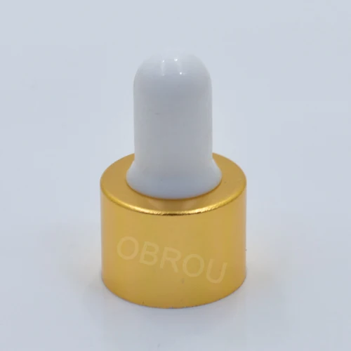gold cap 5 мл/10 мл/15 мл/20 мл/30 мл/50 мл/100 мл янтарная стеклянная бутылка-капельница 1 шт - Цвет: gold cap