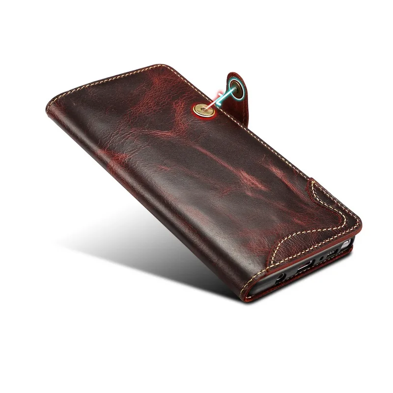 Чехол из натуральной бычьей кожи для Huawei iphone Samsung Galaxy Note 10 Pro 8 9 S10 чехол книжка с