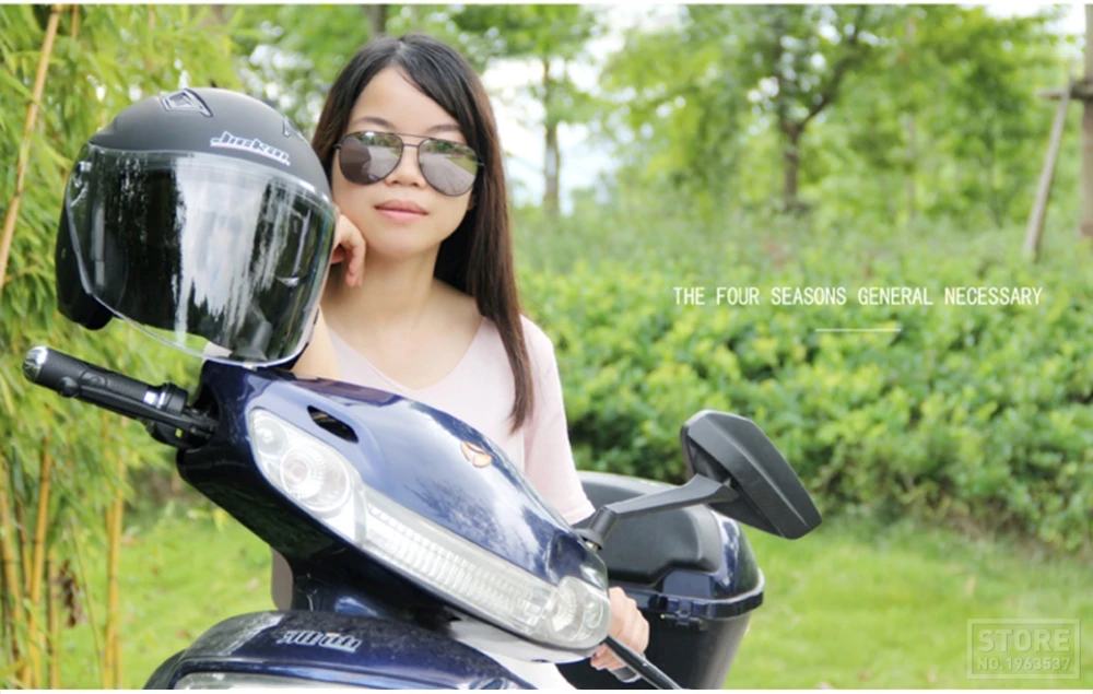 Мотоцикл Jiekai шлем с открытым лицом Мото шлем Motocicleta Cascos Para Moto Racing rcycle винтажные шлемы с двойными линзами черный