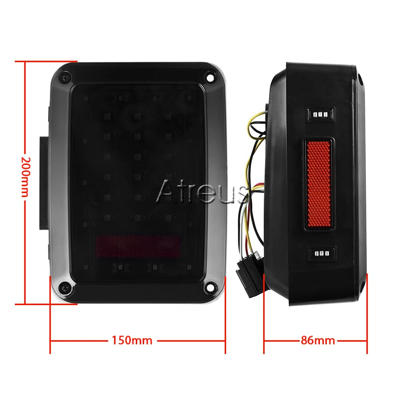 Atreus для Jeep Wrangler Аксессуары 1 пара Автомобильный светодиодный задний фонарь