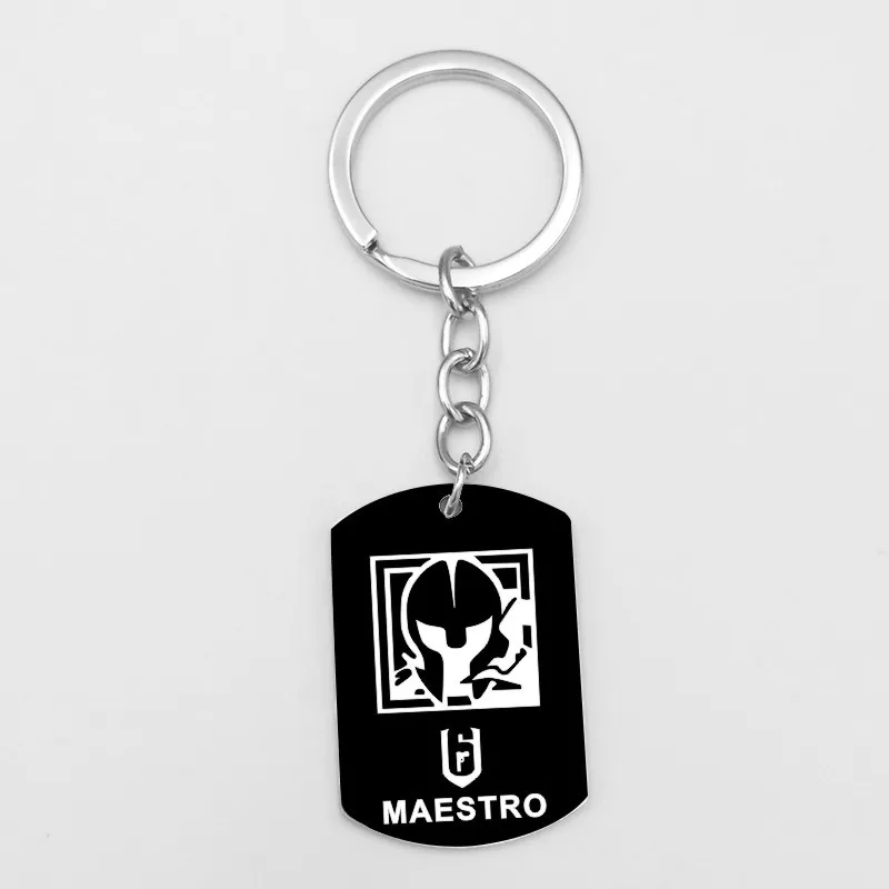 MAESTRO Новая игра Rainbow Six 6 Siege брелки череп BLACKEARD бандит алиби ASH FINKA IQ FUZE DOC брелок из нержавеющей стали - Цвет: MAESTRO