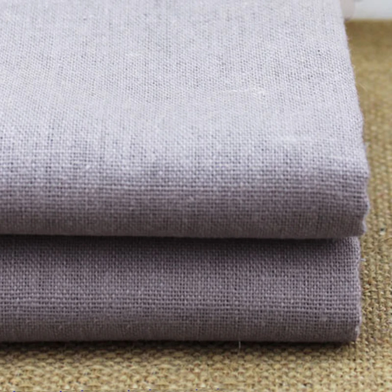 

100cm*140cm cotton linen fabric for pants trousers solid gray linen material