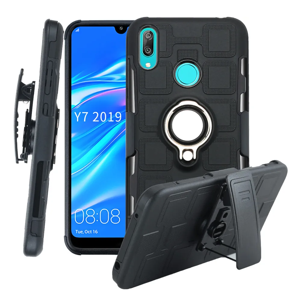Чехол для huawei Y9 Y5 Y6 Pro Y7 Prime 2019 y5 prime 2018 зажим ремня чехол телефона Y3 2017 кольцевой