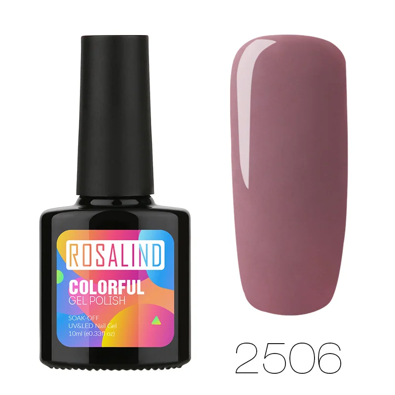 2506 ROSALIND Гель-лак для ногтей свежий цвет Полупостоянный УФ-лак замачиваемый белый для маникюра Гибридный Гель-лак для ногтей - Цвет: 2506