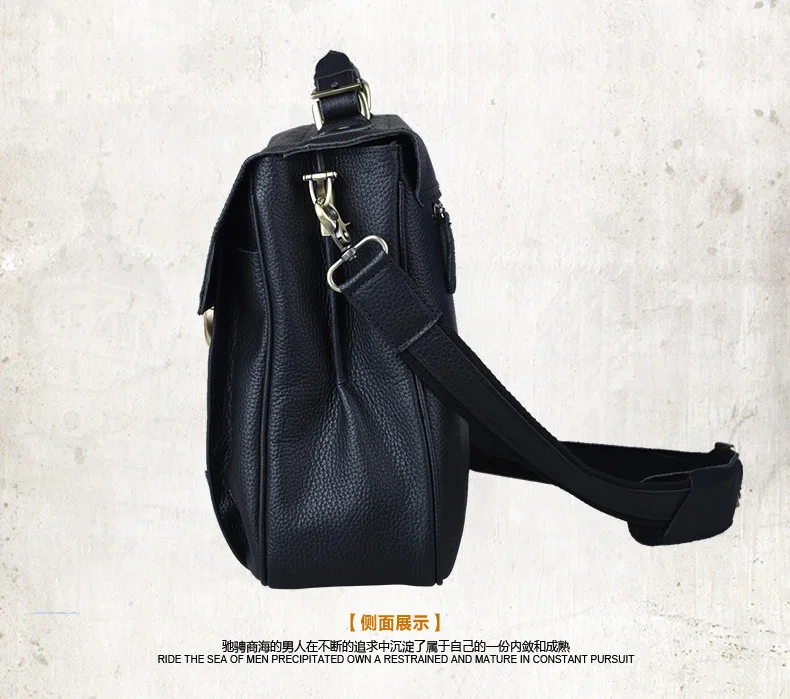 2017 Для мужчин Повседневное Портфели Бизнес плеча кожи коровы большой Курьерские