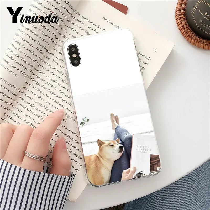 Yinuoda Шиба ину собака красочные милые аксессуары для телефона чехол iPhone 8 7 6 6S Plus X 10