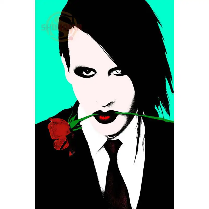 Мэрилин постер с Мэнсоном печати из шелковой ткани принтом плакатов ткань плакат