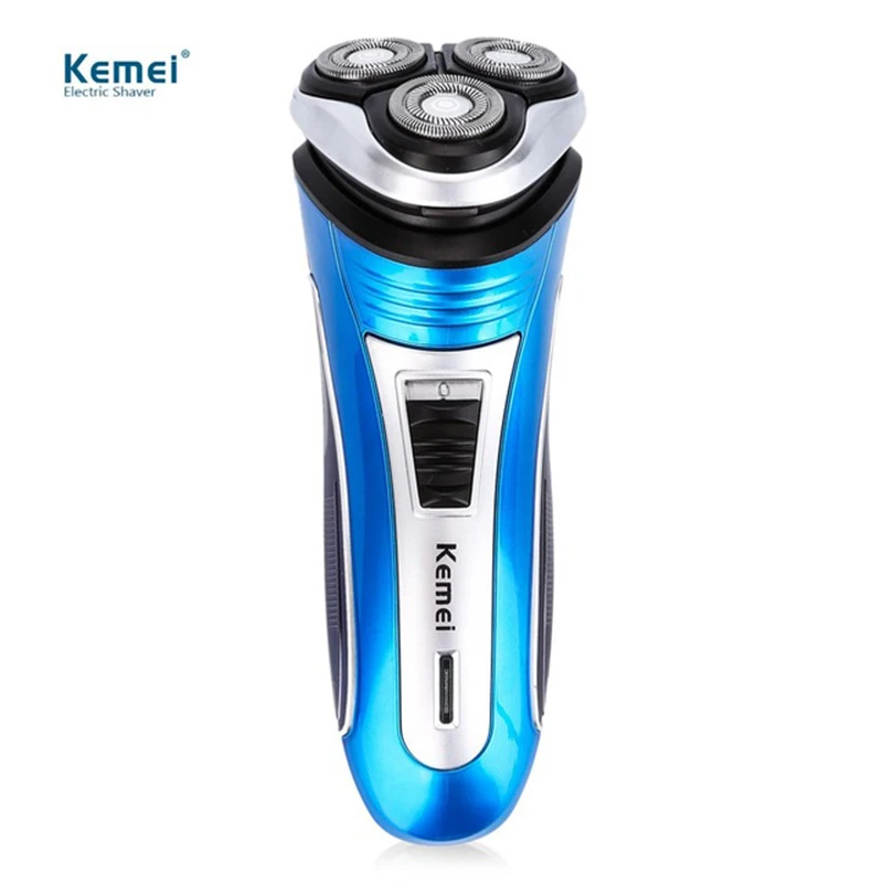 Kemei 220v перезаряжаемая электрическая бритва 3D Тройная плавающая головка