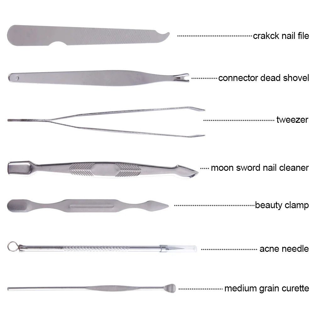 12 шт./компл. стандартный набор ногтей ножницы пинцет нож маникюрный для ушей