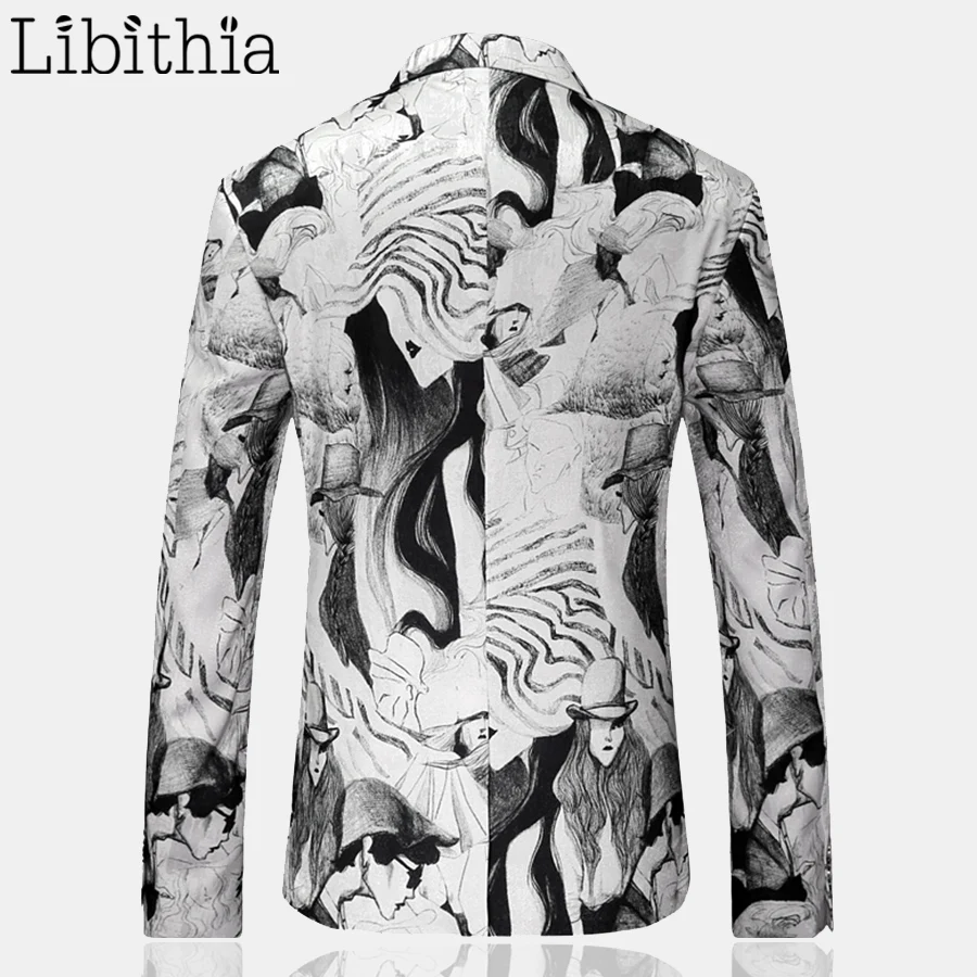 Роскошные мужские модные блейзеры на одной пуговице повседневные куртки