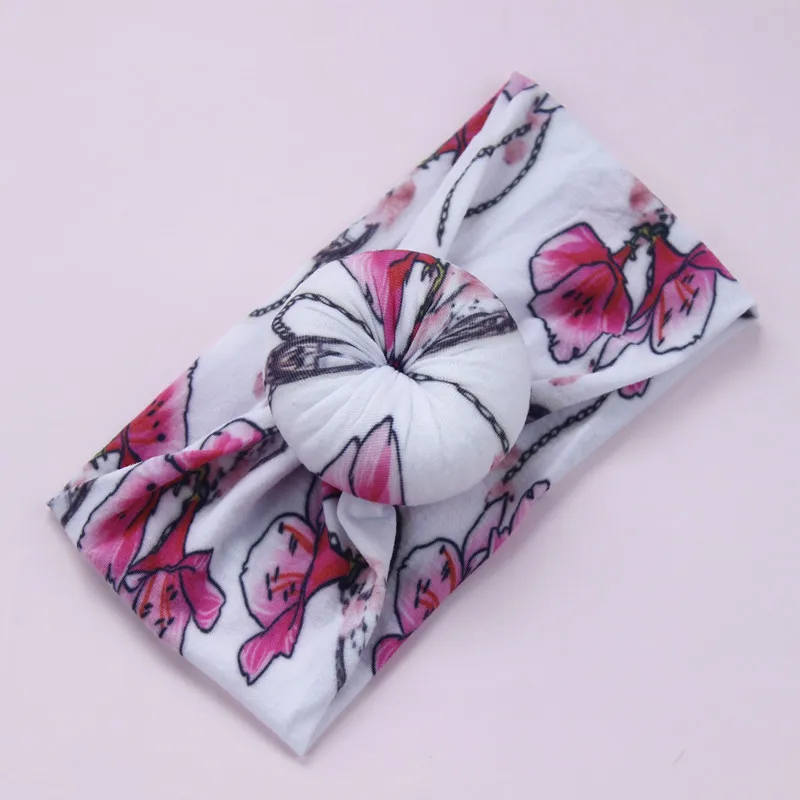 Широкий Бант из нейлона для маленьких девочек супермягкая повязка на голову с