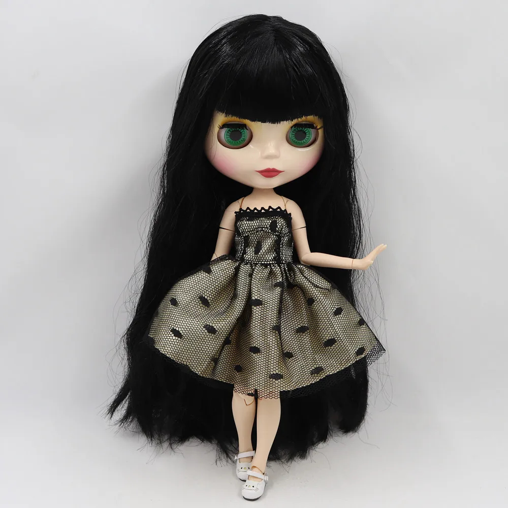 Кукла blyth No.BL117 с белой кожей длинные прямые черные волосы и разные тела для