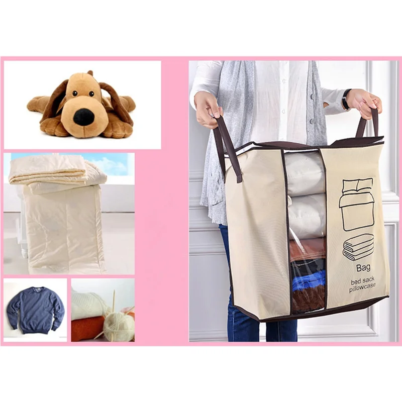 ROSEHOME 4 шт./компл. нетканое одеяло Органайзер сумка окно молния одежда игрушки