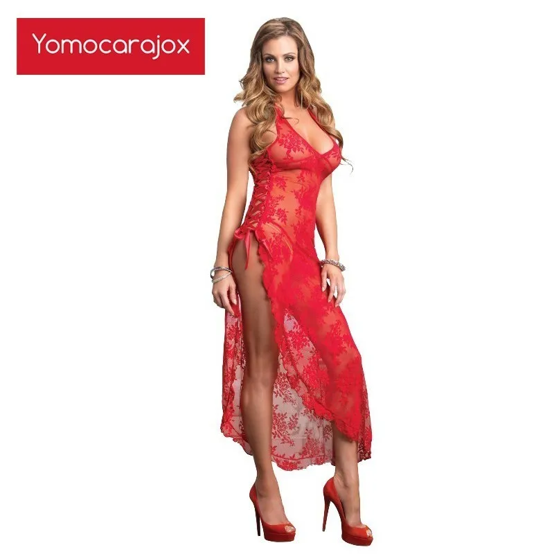 

Plus Size 6XL Long Dress Lingerie Sexy Hot Erotic Wholesale Womens Sleepwear Underwear Robe Lenceria Erotica babydoll Babydolls