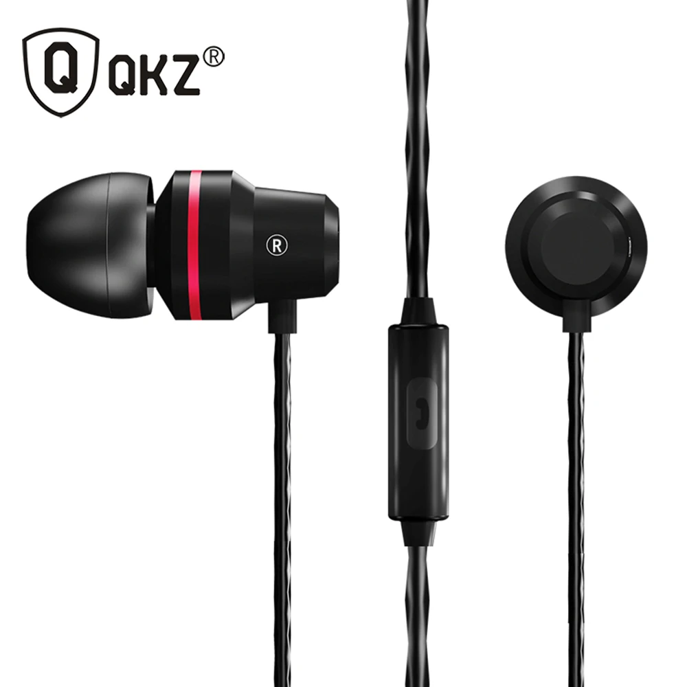 Металлические наушники QKZ DM1 с супербасами и микрофоном Hi Fi гарнитура для
